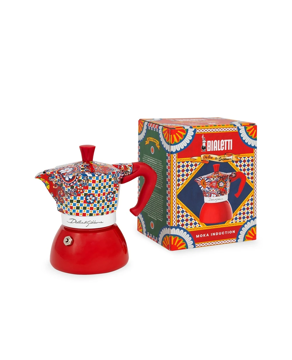 Гейзерная кофеварка среднего формата	 Dolce&Gabbana TCCE24-TCAFD, красный цвет • Купить в интернет-магазине Kameron