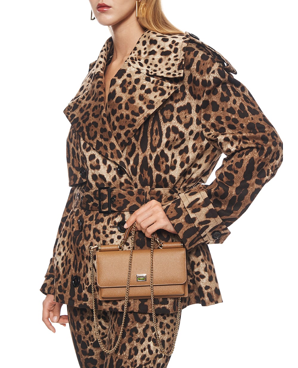 Сумка Sicily Phone Bag из телячьей кожи Dolce&Gabbana BI3280-A1001, коричневый цвет • Купить в интернет-магазине Kameron