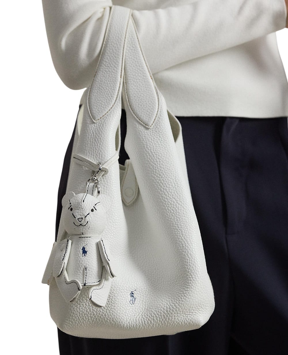 Сумка-тоут Polo Play из телячьей кожи Polo Ralph Lauren 428938031012, белый цвет • Купить в интернет-магазине Kameron