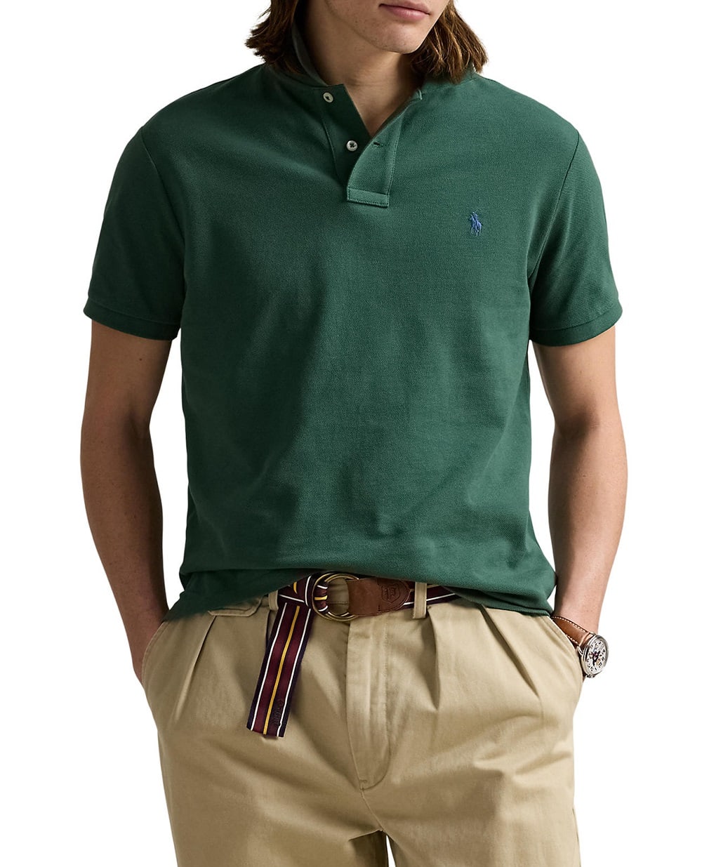 Поло Polo Ralph Lauren 710680784432, зеленый цвет • Купить в интернет-магазине Kameron