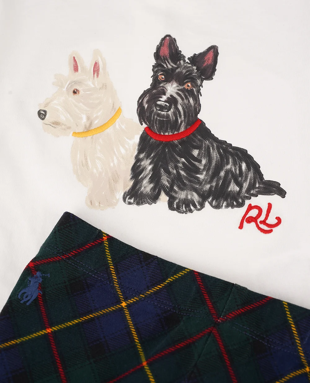 Детский костюм (лонгслив, леггинсы) Polo Ralph Lauren Kids 310952377001, белый цвет • Купить в интернет-магазине Kameron