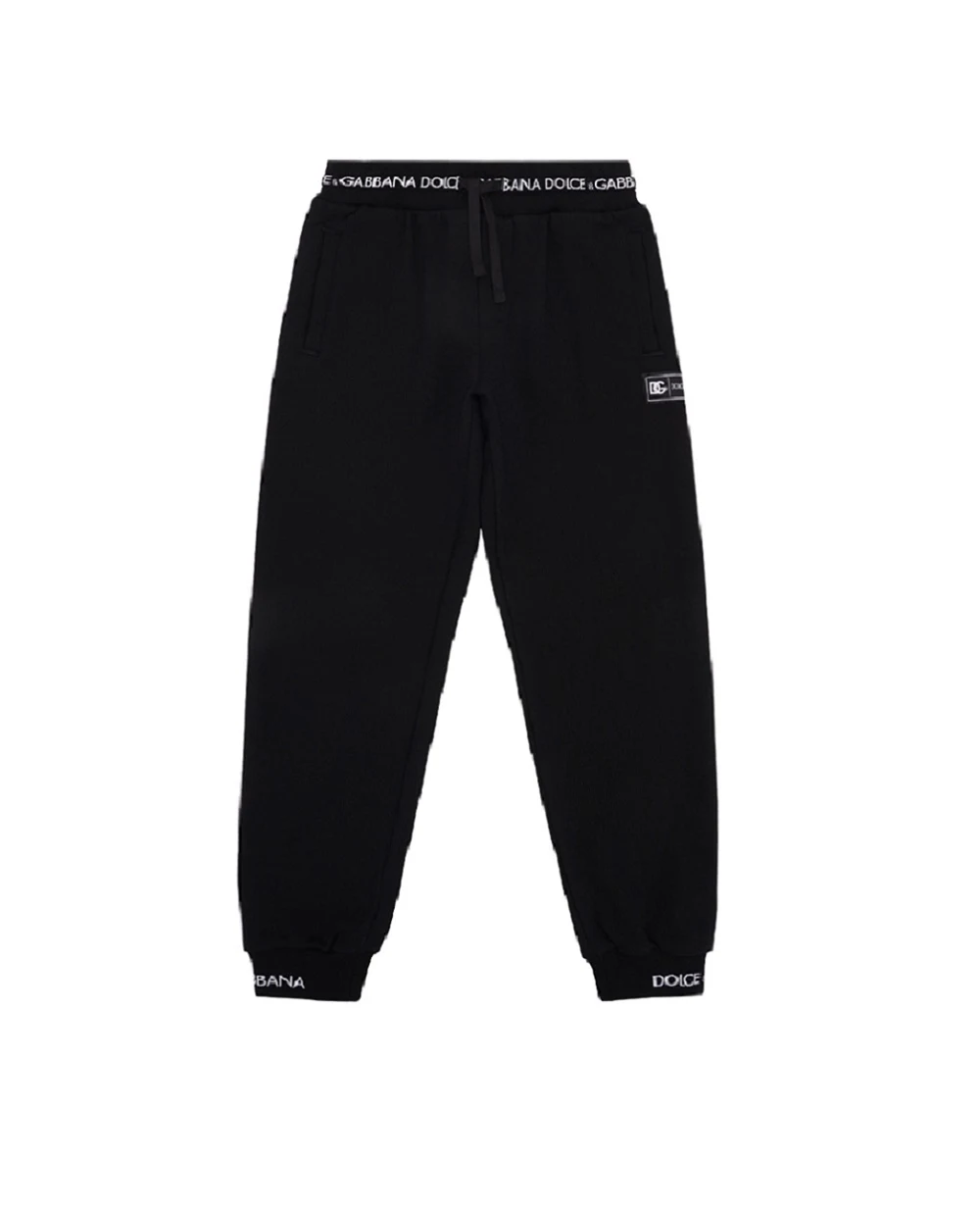 Детские спортивные брюки (костюм) Dolce&Gabbana Kids L4JPFE-G7M4G-B, черный цвет • Купить в интернет-магазине Kameron