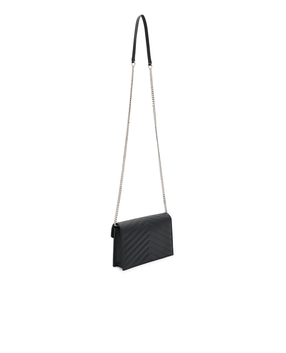 Сумка-конверт Cassandre из телячьей кожи Saint Laurent 857605-BOW02, черный цвет • Купить в интернет-магазине Kameron