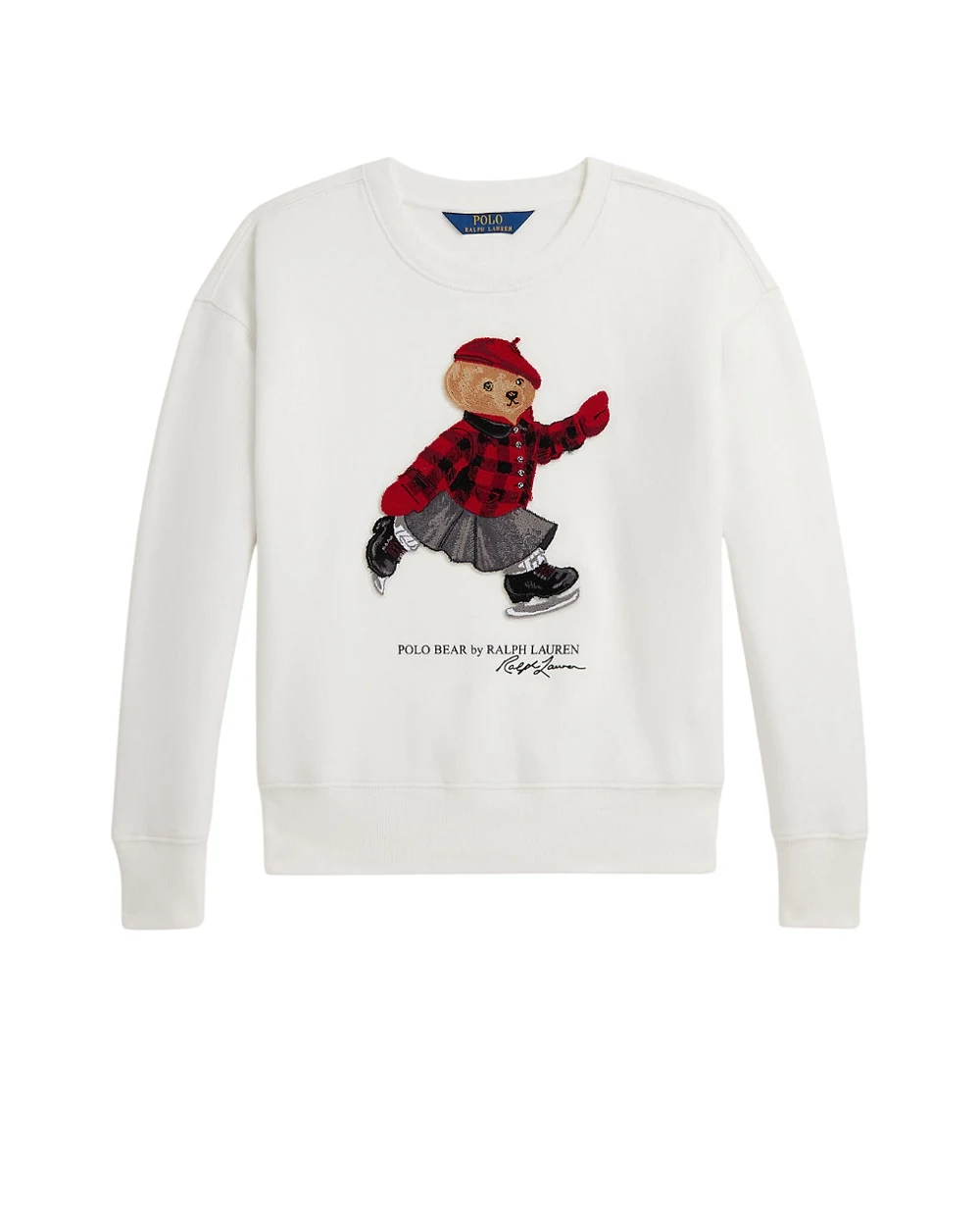 Детский свитшот Polo Bear из флиса Polo Ralph Lauren Kids 313981087001, кремовый цвет • Купить в интернет-магазине Kameron