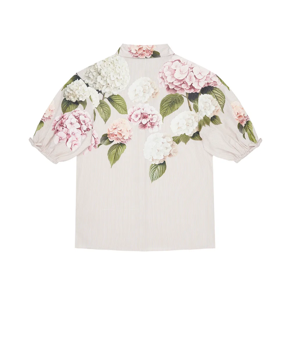 Детская блуза с принтом в виде гортензий Dolce&Gabbana Kids L56S23-FI5NR-B, бежевый цвет • Купить в интернет-магазине Kameron