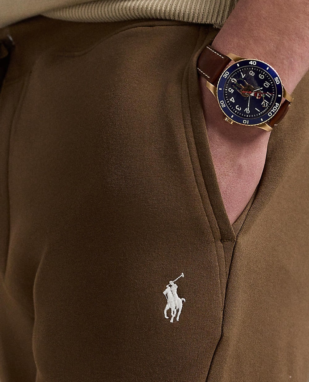 Джогеры Polo Ralph Lauren 710881518064, коричневый цвет • Купить в интернет-магазине Kameron