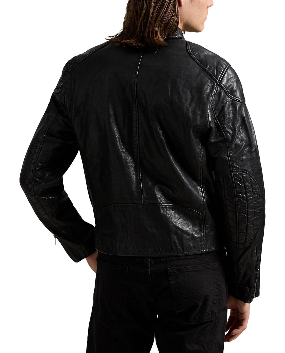 Куртка CAFÉ RACER из кожи Polo Ralph Lauren 710970573001, черный цвет • Купить в интернет-магазине Kameron