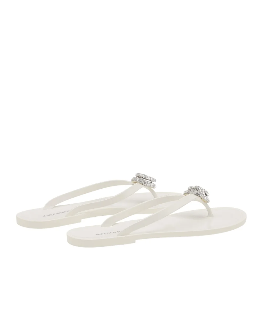 Шльопанці Double Heart Mach&Mach SS26-S0888-05-GUM-WHT, білий колір • Купити в інтернет-магазині Kameron