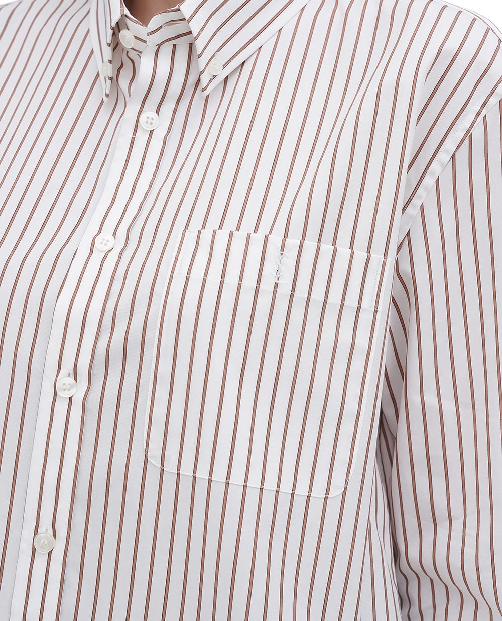 Рубашка Saint Laurent 823671-Y6E77, молочный цвет • Купить в интернет-магазине Kameron