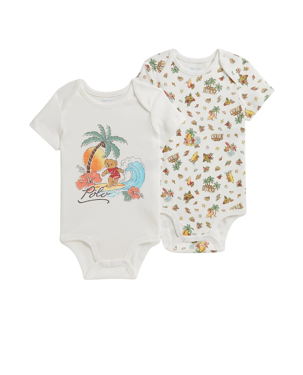 Детский комплект боди Polo Bear Polo Ralph Lauren Kids 320B14126001, белый цвет • Купить в интернет-магазине Kameron