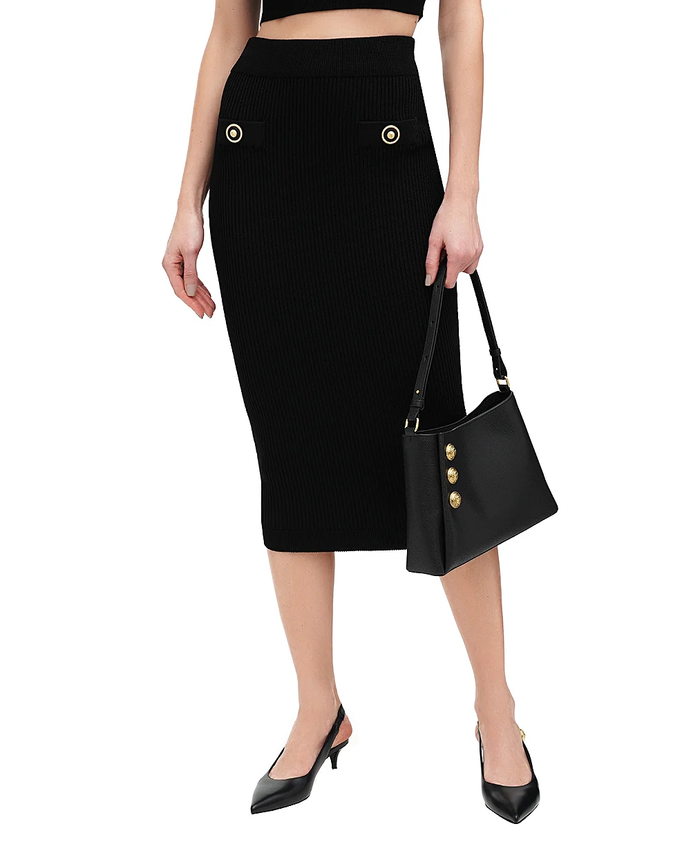 Юбка Balmain EF1LD022KI10, черный цвет • Купить в интернет-магазине Kameron