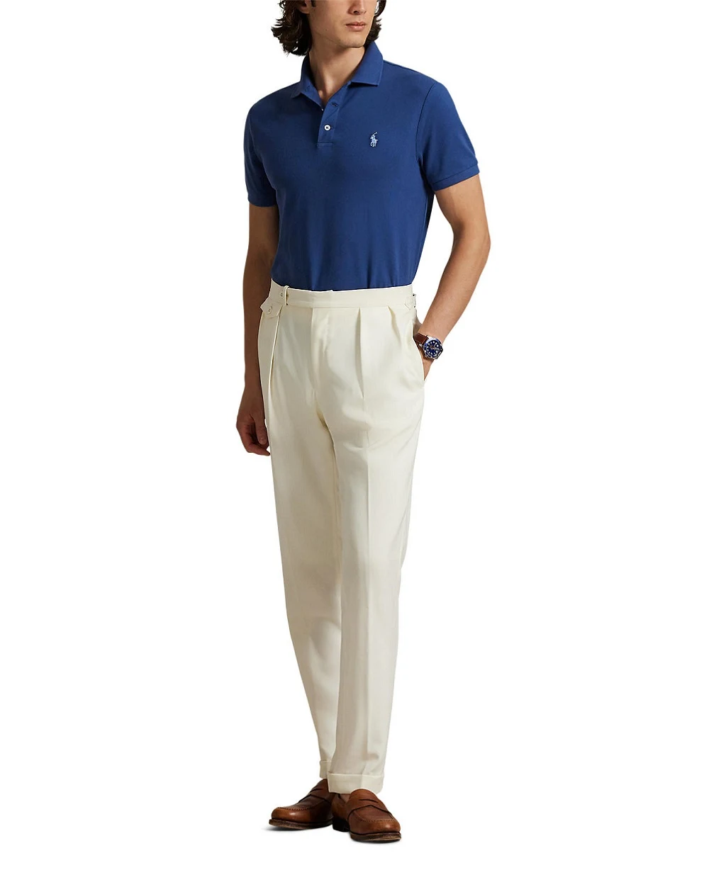Поло Polo Ralph Lauren 710941439035, синий цвет • Купить в интернет-магазине Kameron