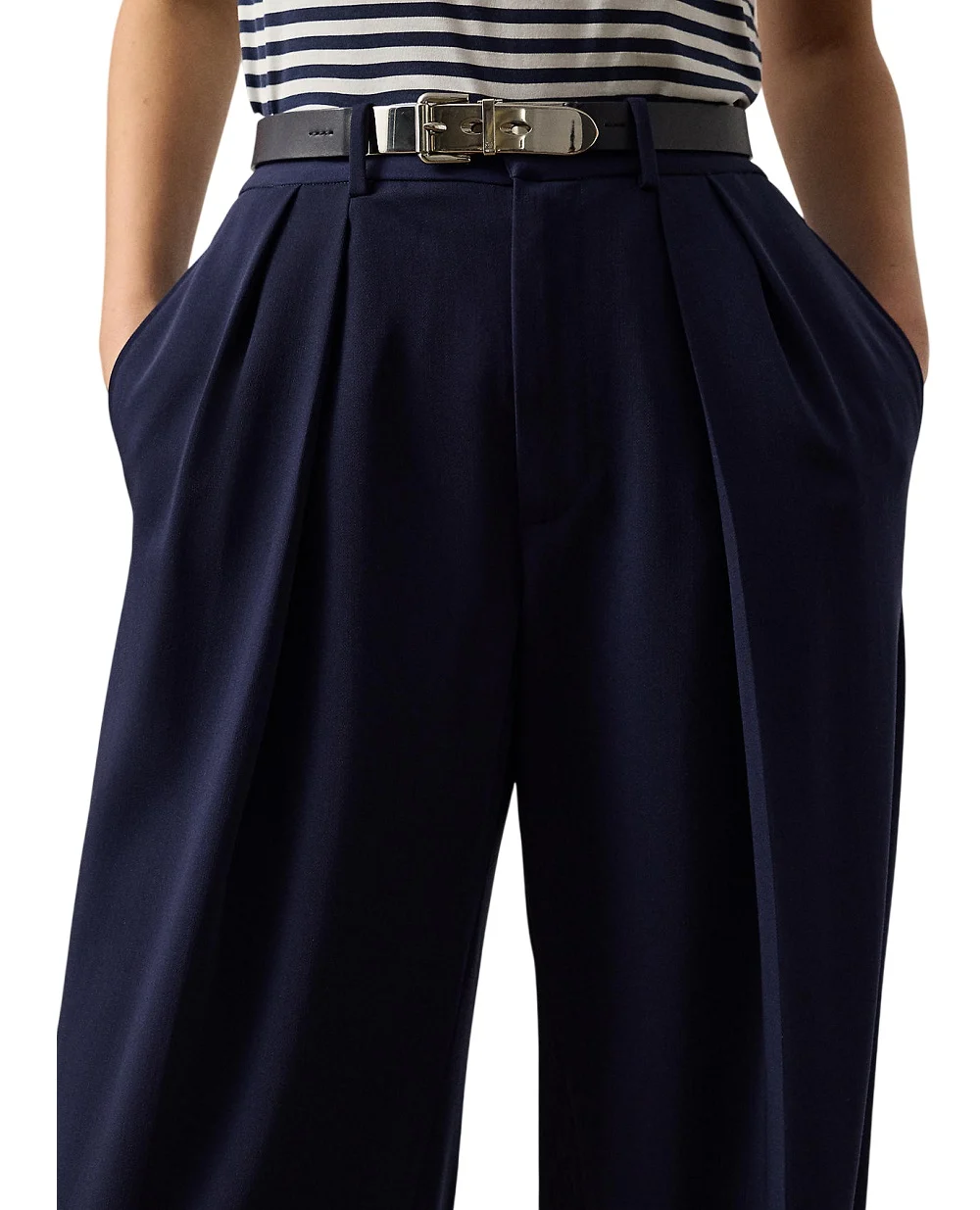 Брюки Jody из шерсти Ralph Lauren Collection 290P00387005, темно-синий цвет • Купить в интернет-магазине Kameron