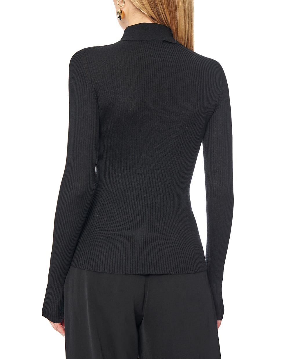 Сорочка-поло із кашеміру Dolce&Gabbana FXZ27T-JBW0G, чорний колір • Купити в інтернет-магазині Kameron