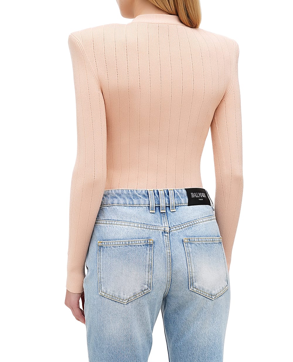 Джемпер Balmain EF1KD001KB07, бежевый цвет • Купить в интернет-магазине Kameron