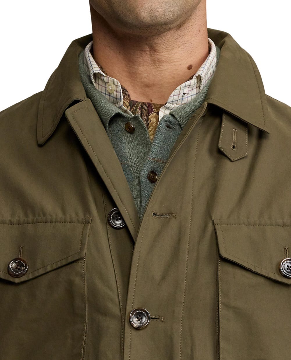 Куртка Ralph Lauren Purple Label 790957967002, оливковый цвет • Купить в интернет-магазине Kameron