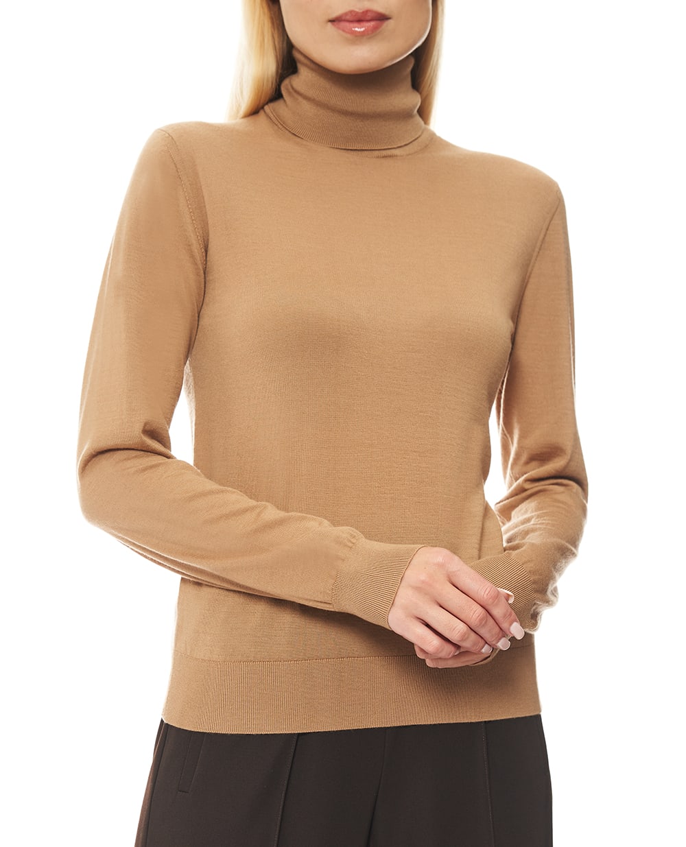 Гольф із кашеміру Dolce&Gabbana FXW42Z-JBW0P, коричневий колір • Купити в інтернет-магазині Kameron