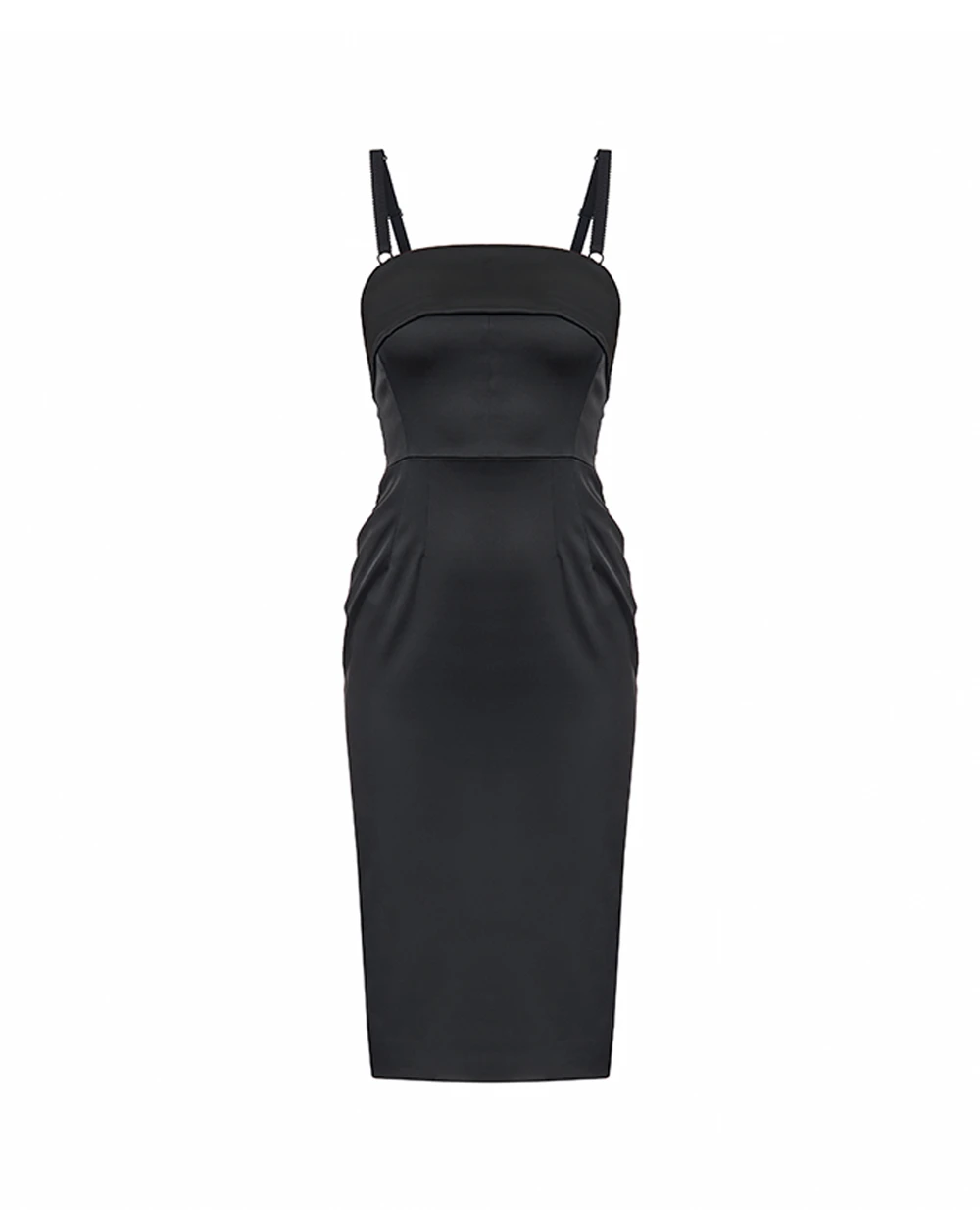 Атласное платье Dolce&Gabbana F60AWT-GDDB2, черный цвет • Купить в интернет-магазине Kameron