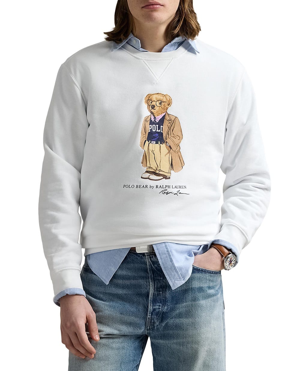 Свитшот Polo Bear Polo Ralph Lauren 710973161001, белый цвет • Купить в интернет-магазине Kameron