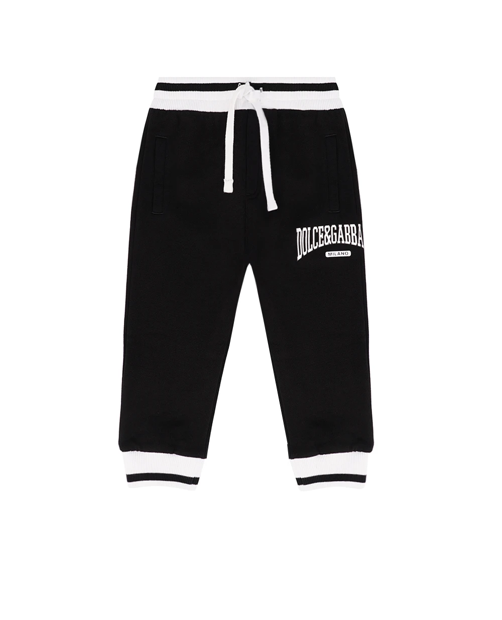 Детские спортивные брюки (костюм) Dolce&Gabbana Kids L4JPFE-G7N1J-S, черный цвет • Купить в интернет-магазине Kameron