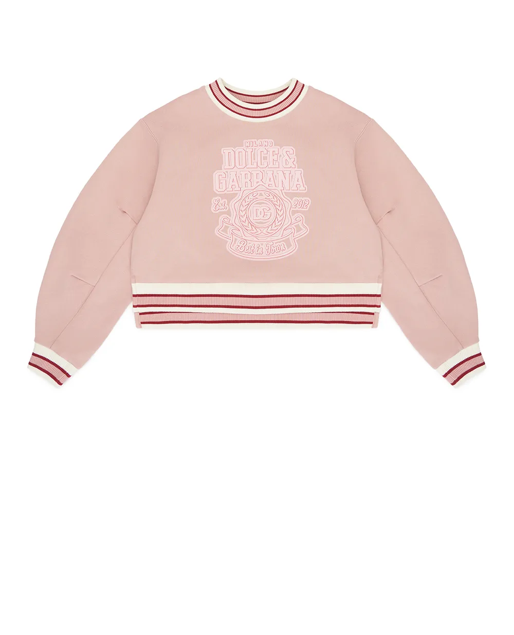 Детский свитшот (костюм) Dolce&Gabbana Kids L5JWBS-G7PHC-S, розовый цвет • Купить в интернет-магазине Kameron