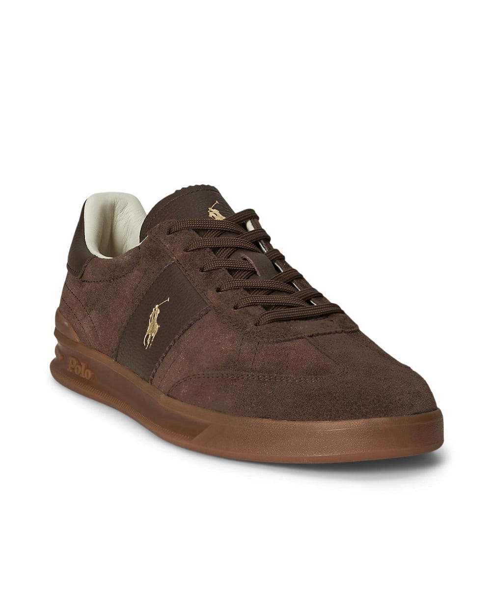 Кроссовки Heritage Aera из замши Polo Ralph Lauren 809973707001, коричневый цвет • Купить в интернет-магазине Kameron