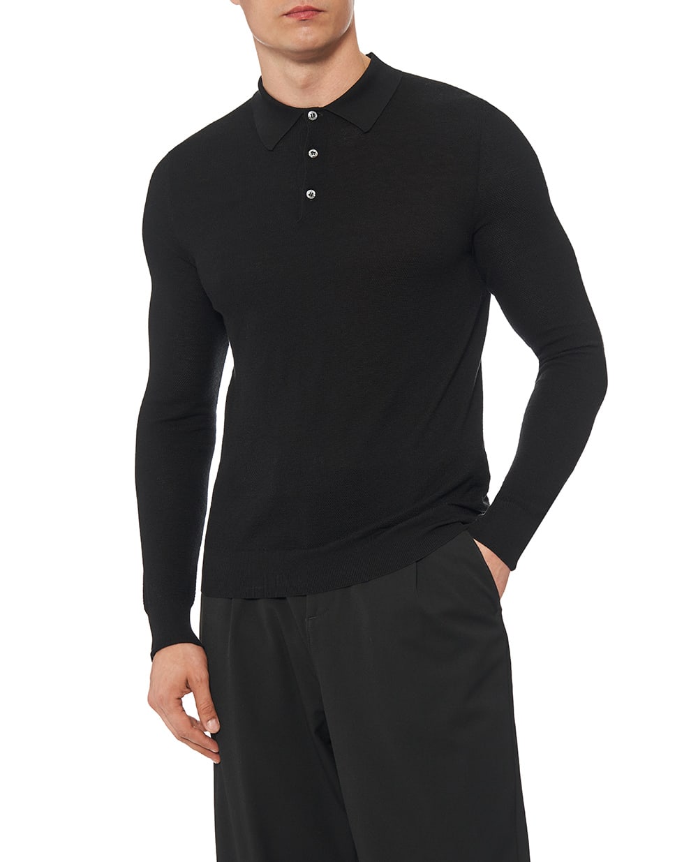 Поло Ralph Lauren Purple Label 790966748004, чорний колір • Купити в інтернет-магазині Kameron
