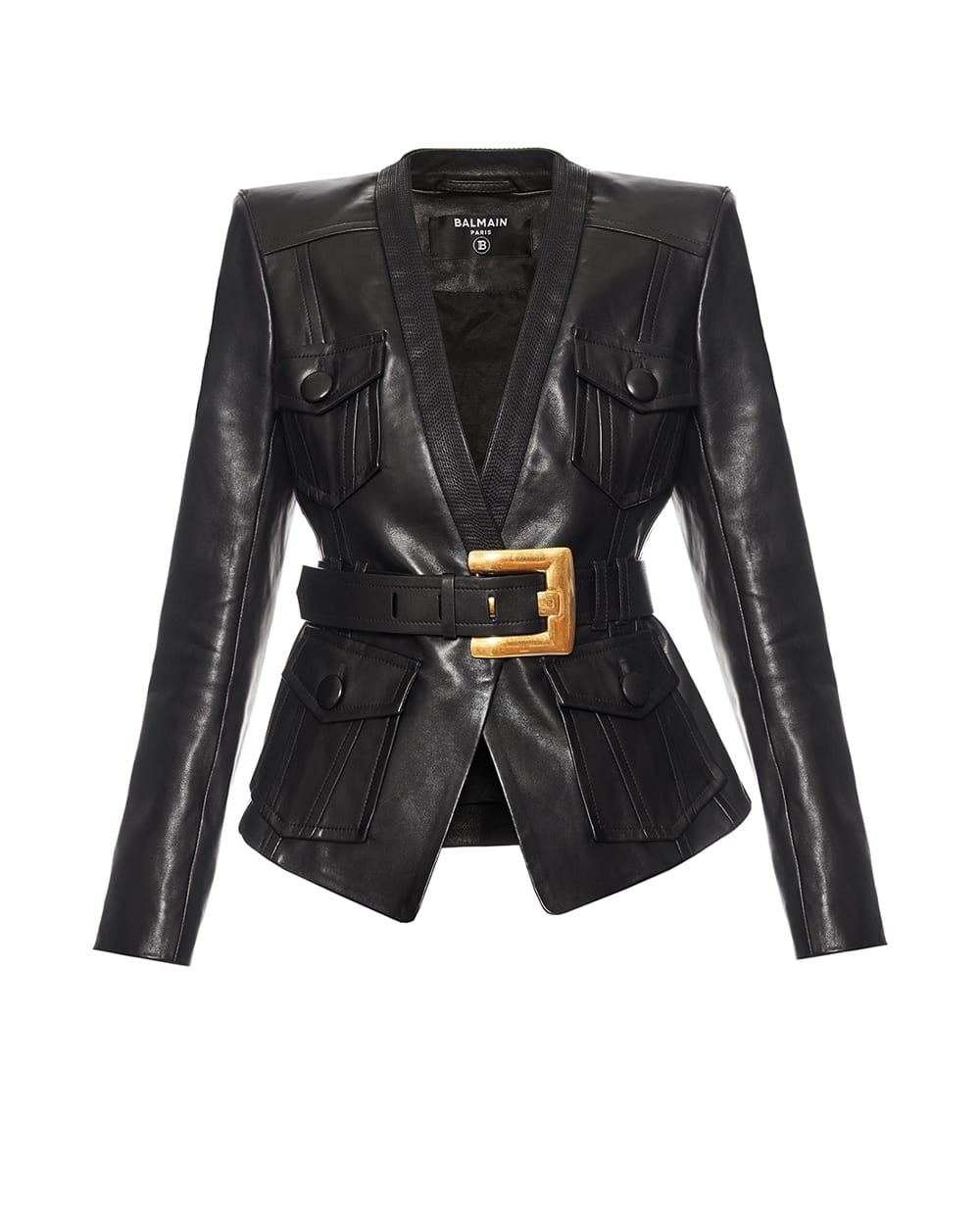 Куртка из овечьей кожи	 Balmain FF1SI630LD63, черный цвет • Купить в интернет-магазине Kameron