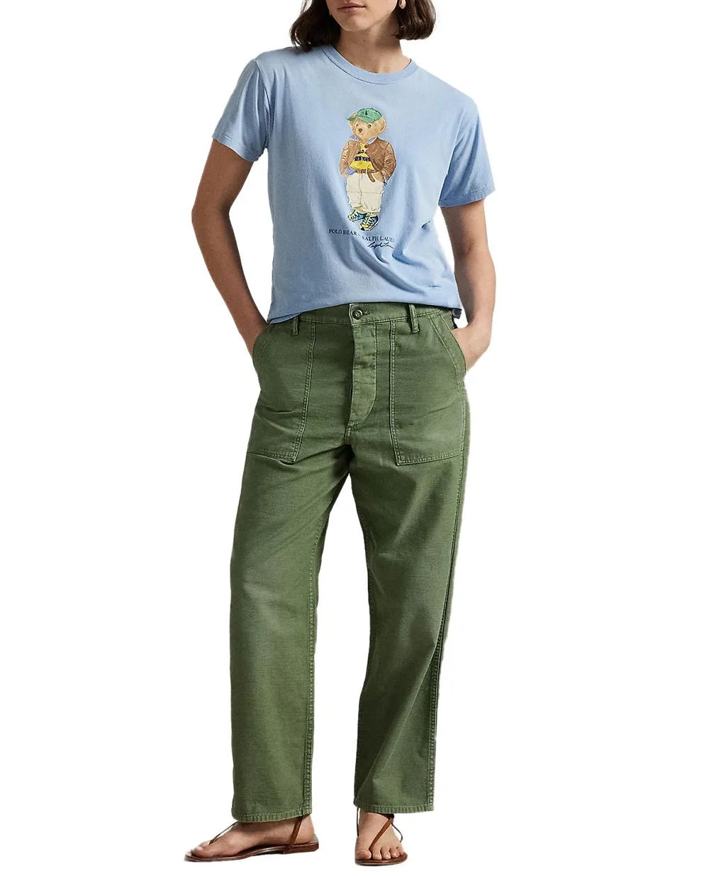 Футболка Polo Bear Polo Ralph Lauren 211971730001, голубой цвет • Купить в интернет-магазине Kameron