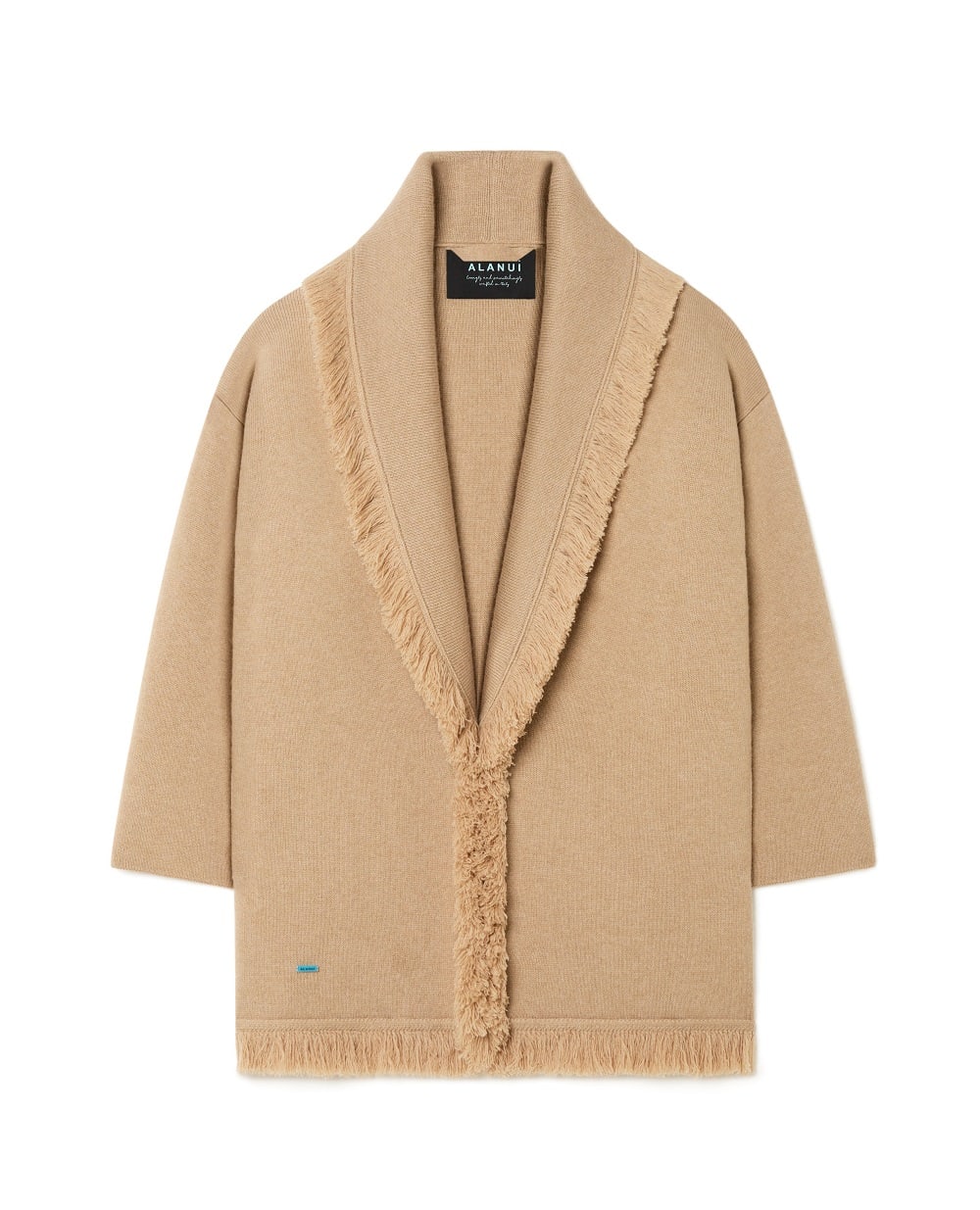 Кардиган Alanui Finest из кашемира и хлопка Alanui LWHB064R26KNI0086100, бежевый цвет • Купить в интернет-магазине Kameron