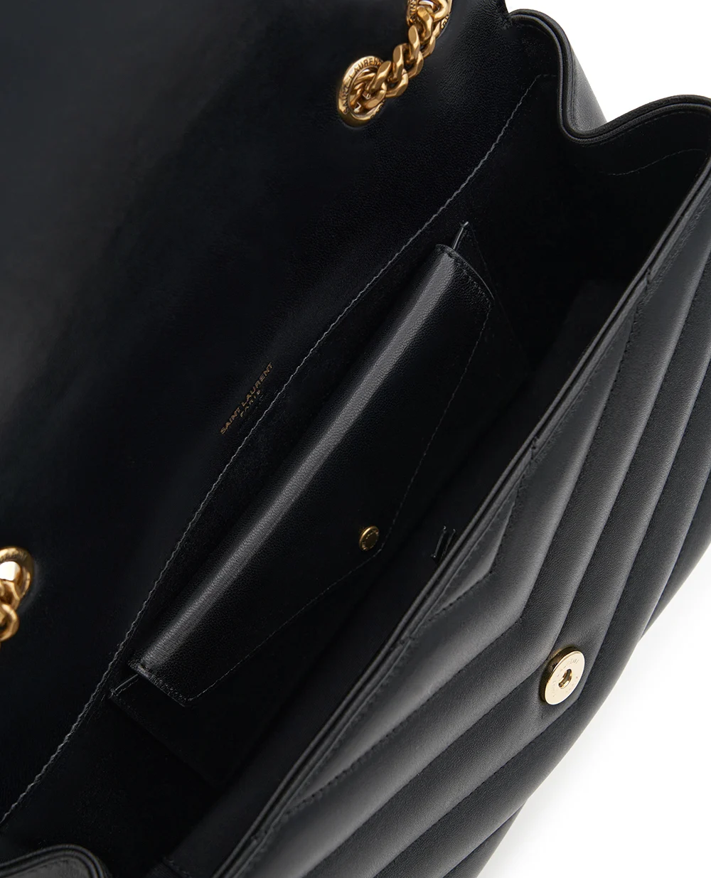 Сумка из кожи Loulou Medium Saint Laurent 801439-AAEAX, черный цвет • Купить в интернет-магазине Kameron