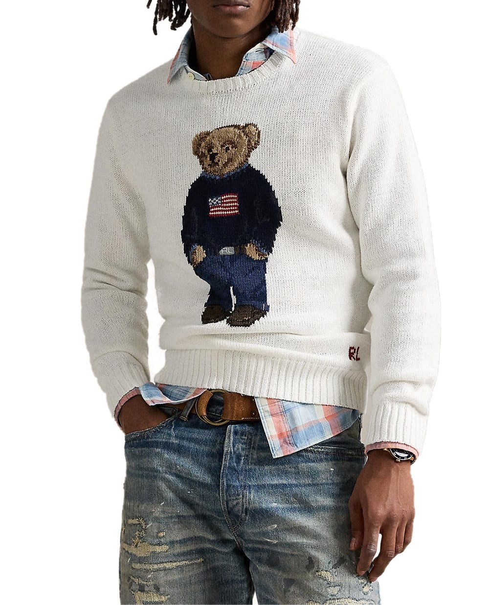 Свитер Polo Bear Polo Ralph Lauren 710977415001, белый цвет • Купить в интернет-магазине Kameron