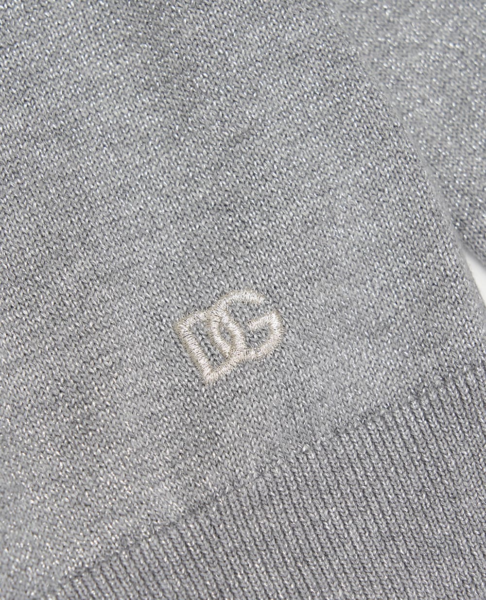 Дитячий кардиган з вовни та віскози Dolce&Gabbana Kids L5KWMJ-JGME6-S, сірий колір • Купити в інтернет-магазині Kameron
