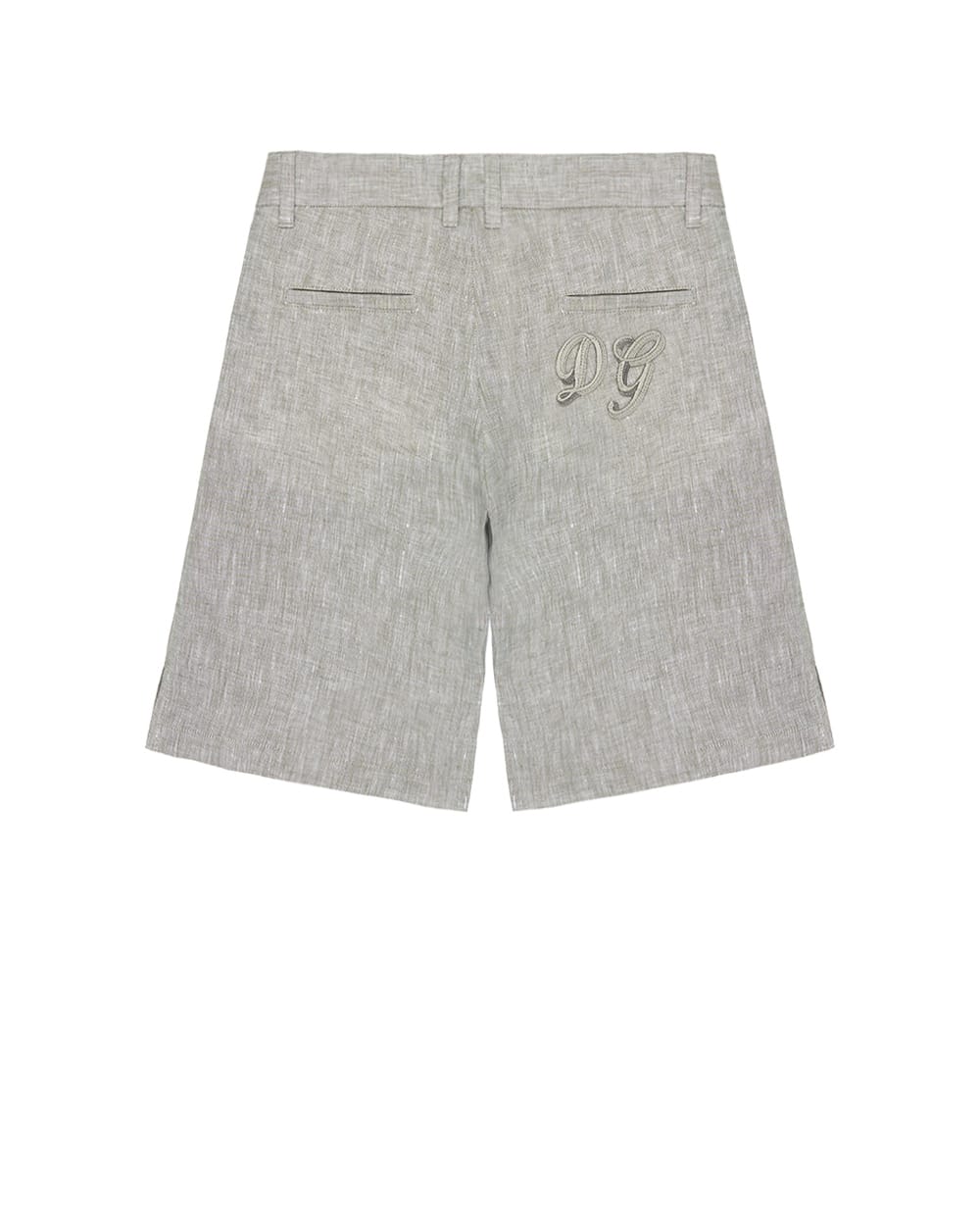 Дитячі шорти з льону (комплект) Dolce&Gabbana Kids L44Q00-FU4LG-B, зелений колір • Купити в інтернет-магазині Kameron