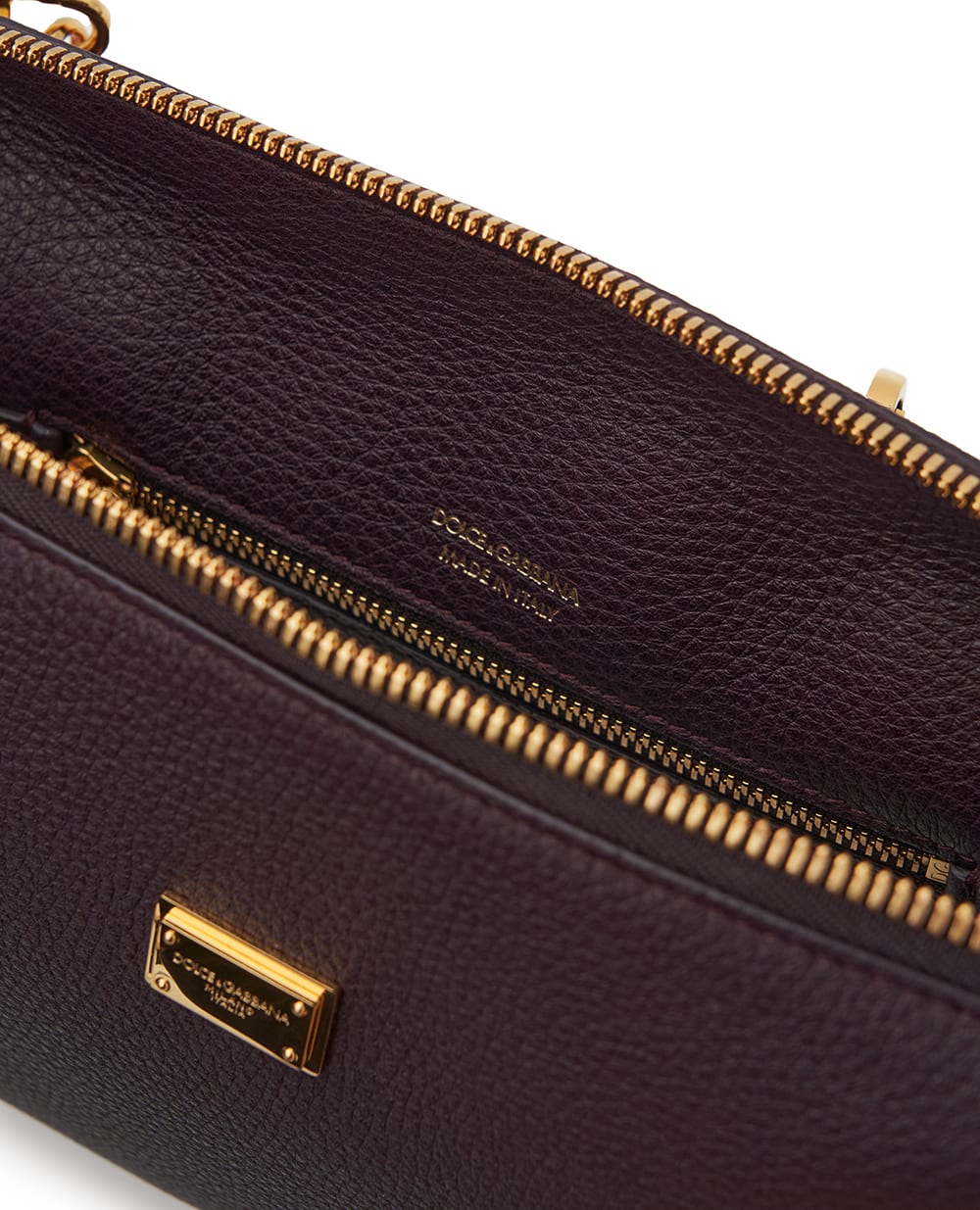 Сумка Vittoria из телячьей кожи Dolce&Gabbana BB7939-A0841, бордовый цвет • Купить в интернет-магазине Kameron