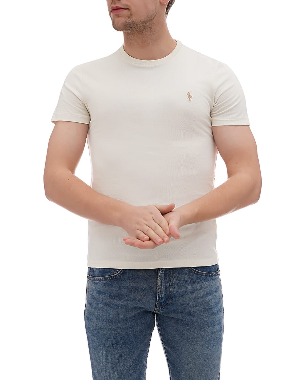 Футболка Polo Ralph Lauren 710671438350, кремовый цвет • Купить в интернет-магазине Kameron