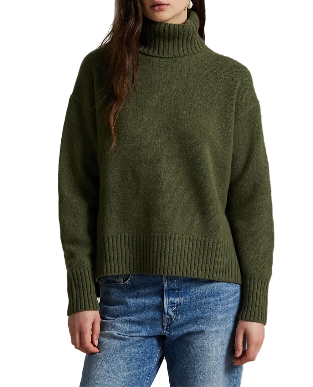 Свитер из шерсти и кашемира Polo Ralph Lauren 211925147012, зеленый цвет • Купить в интернет-магазине Kameron