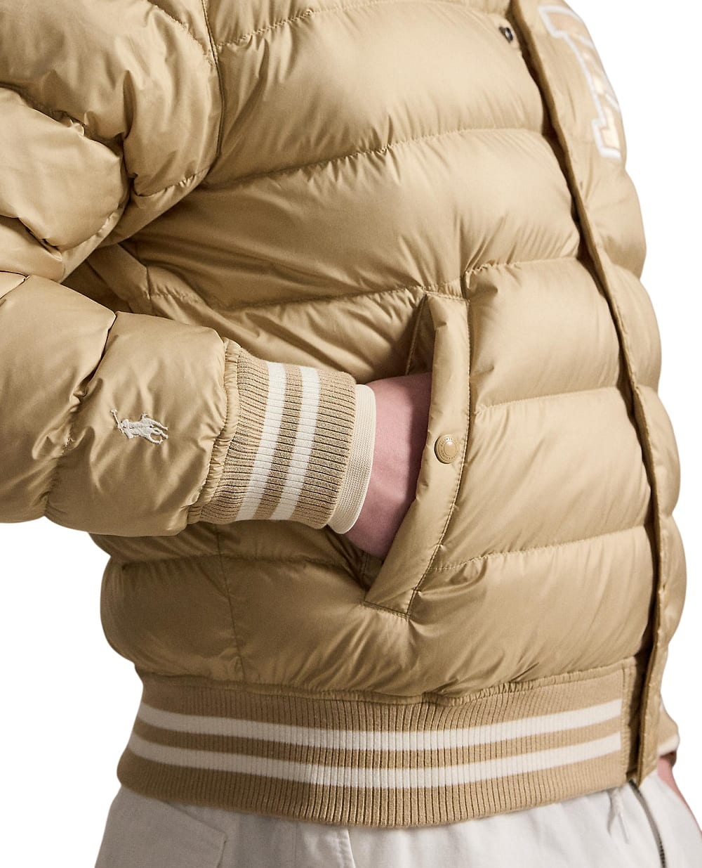 Стьобана куртка Colden Polo Ralph Lauren 710B17649002, темно-бежевого колір • Купити в інтернет-магазині Kameron