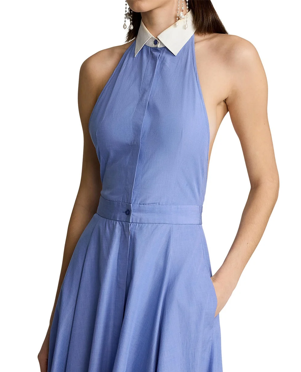 Платье Ralph Lauren Collection 290975211001, голубой цвет • Купить в интернет-магазине Kameron