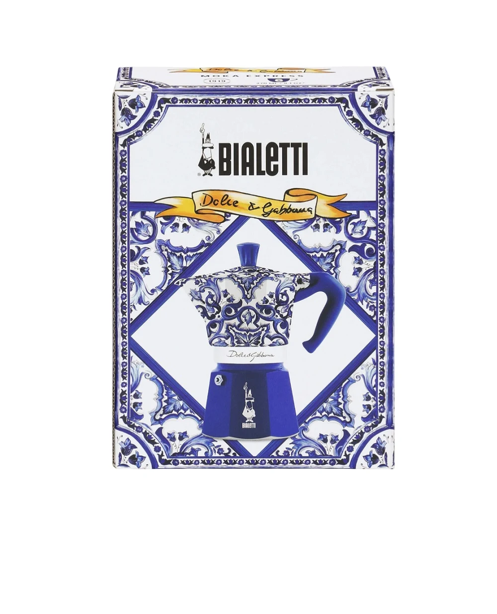 Гейзерная Кофеварка Moka Express Bialetti Dolce&Gabbana TCCE15-TCAEF, синий цвет • Купить в интернет-магазине Kameron