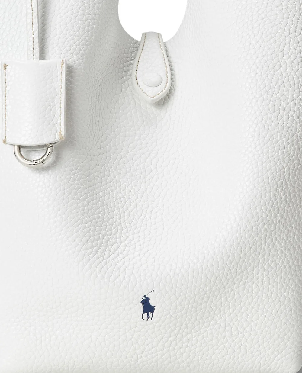 Сумка-тоут Polo Play из телячьей кожи Polo Ralph Lauren 428938031012, белый цвет • Купить в интернет-магазине Kameron
