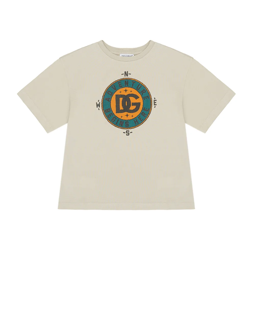 Детская футболка Dolce&Gabbana Kids L4JTHV-G7PIR-B, бежевый цвет • Купить в интернет-магазине Kameron