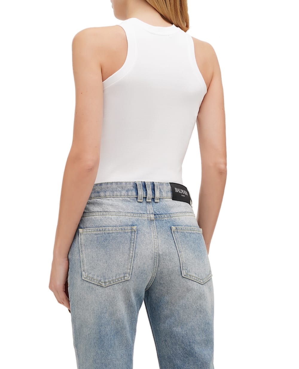 Майка Balmain DF1EB045BC49, білий колір • Купити в інтернет-магазині Kameron