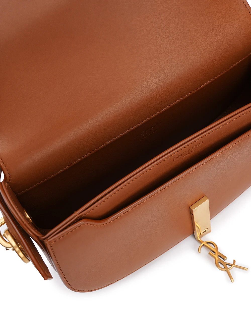 Кожаная сумка Voltaire Saint Laurent 787671-FACW6, коричневый цвет • Купить в интернет-магазине Kameron