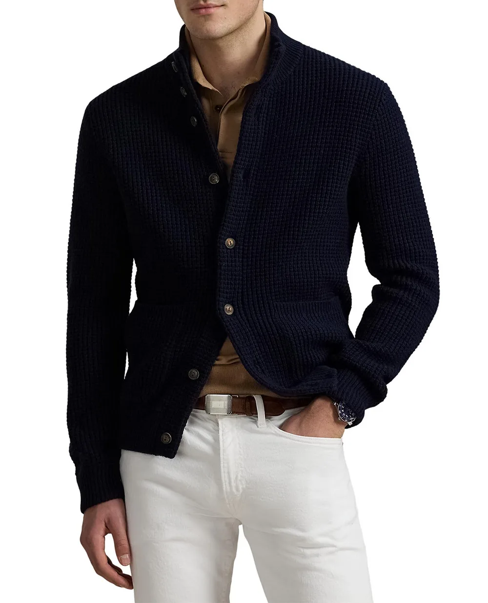 Вязаный кардиган Polo Ralph Lauren 710970292001, темно-синий цвет • Купить в интернет-магазине Kameron