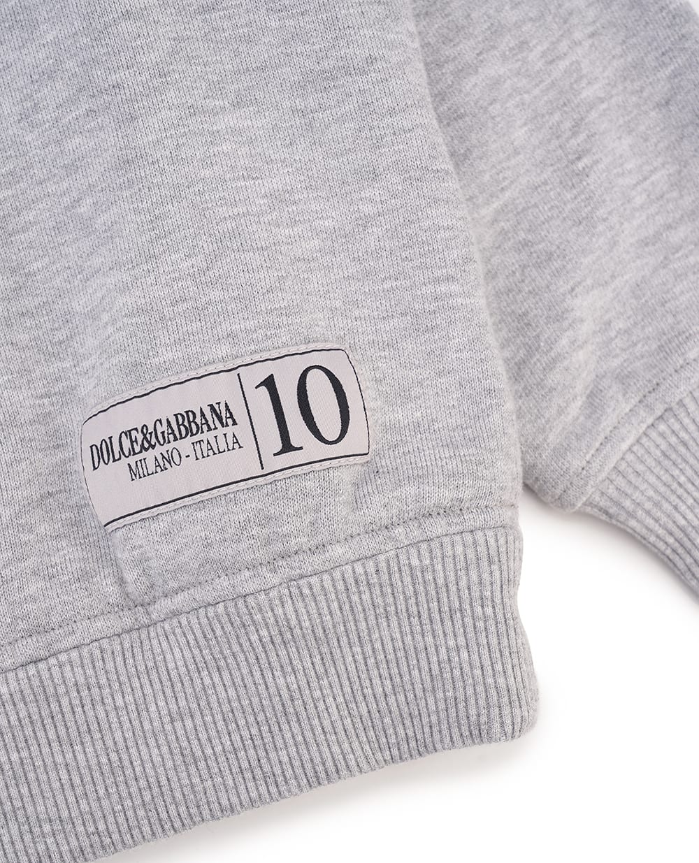 Детский свитшот (костюм) Dolce&Gabbana Kids L4JWKT-G7O4W-S, серый цвет • Купить в интернет-магазине Kameron
