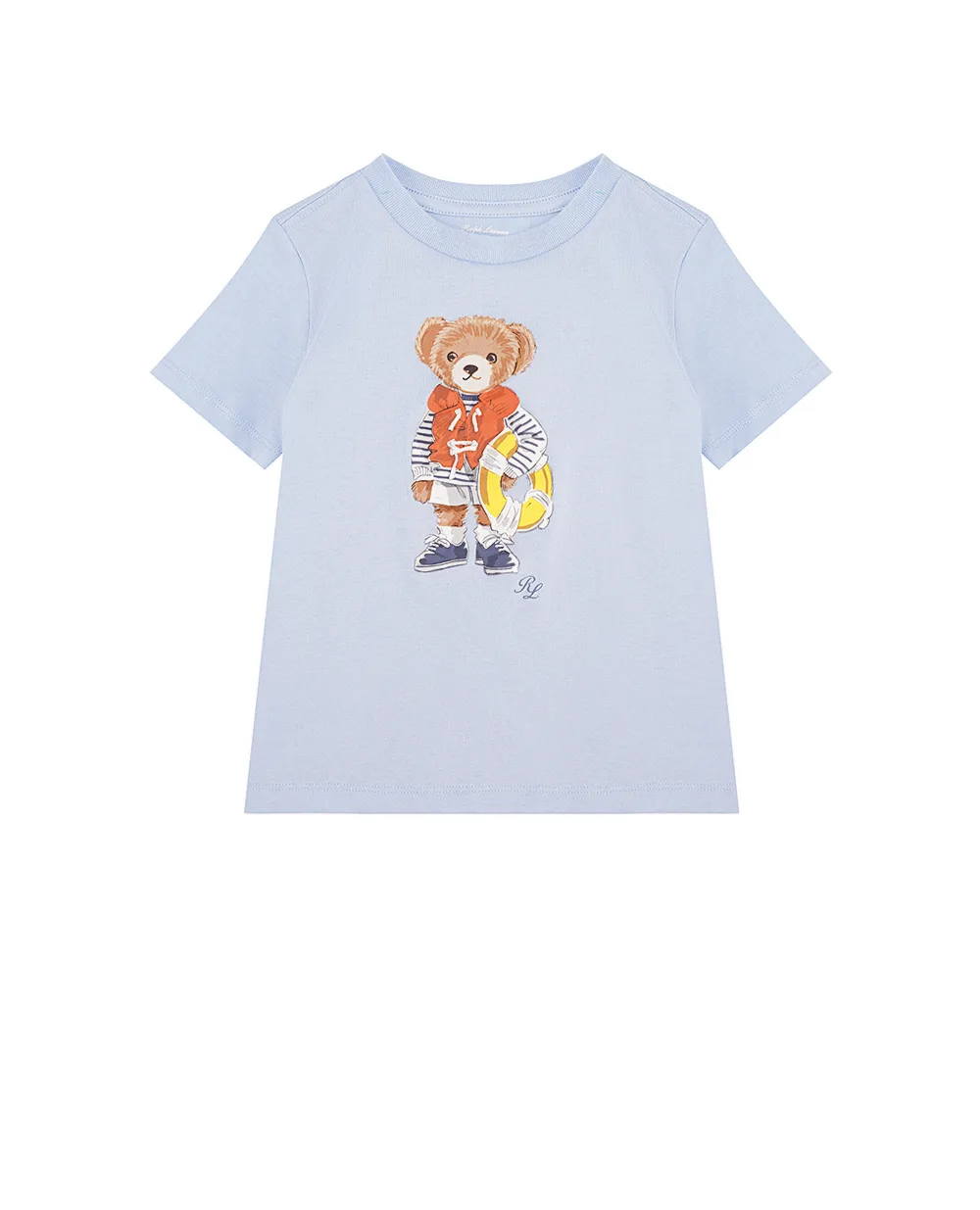 Детская футболка Polo Bear Polo Ralph Lauren Kids 320965279002, голубой цвет • Купить в интернет-магазине Kameron