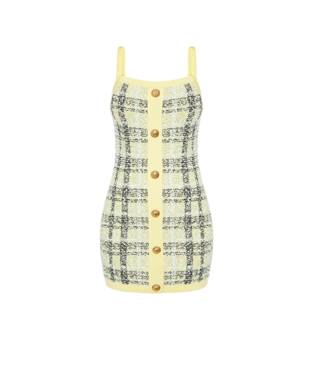 Платье мини Balmain GF1R4032KJ56, желтый цвет • Купить в интернет-магазине Kameron