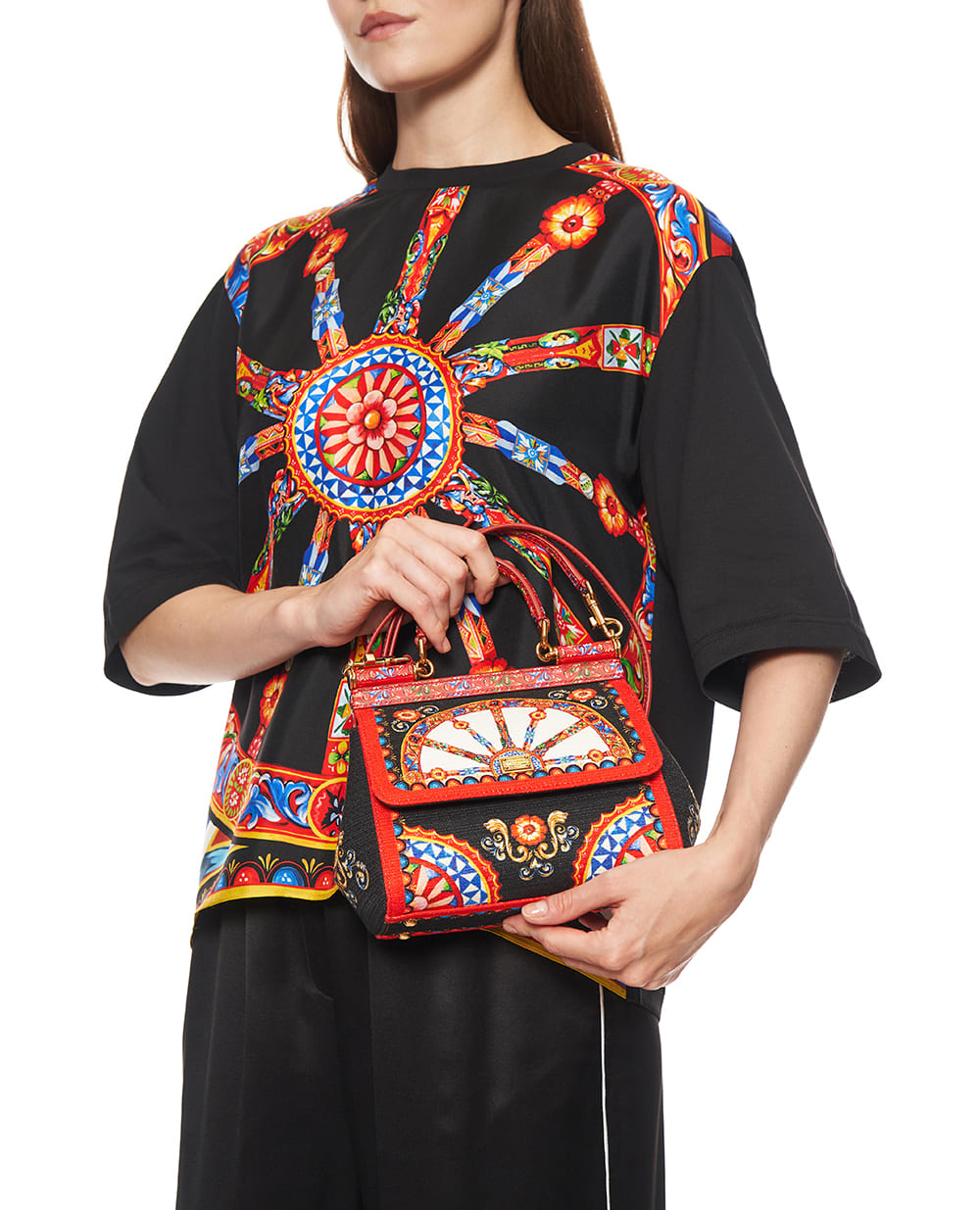 Сумка Sicily в принт Carretto Dolce&Gabbana BB6003-B0816, разноцветный цвет • Купить в интернет-магазине Kameron