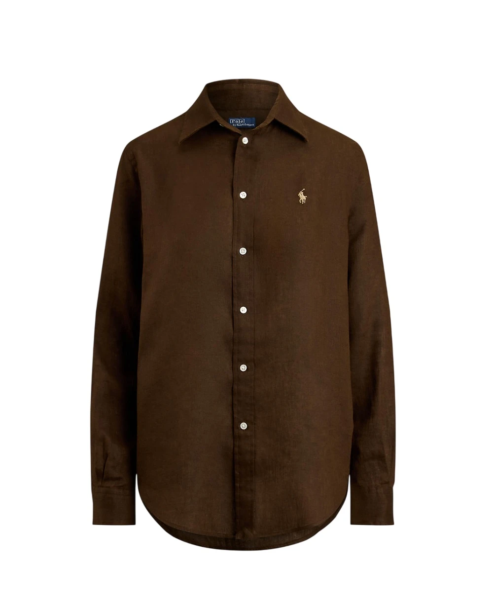 Льняная рубашка Polo Ralph Lauren 211970730508, коричневый цвет • Купить в интернет-магазине Kameron